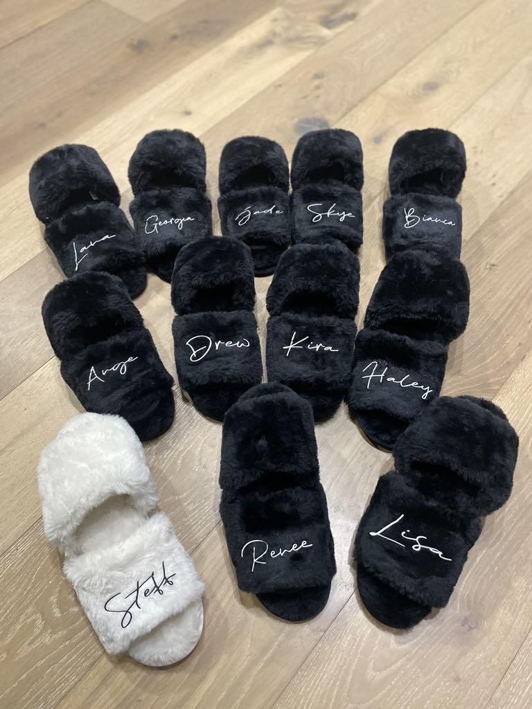 Bridal personalised slippers