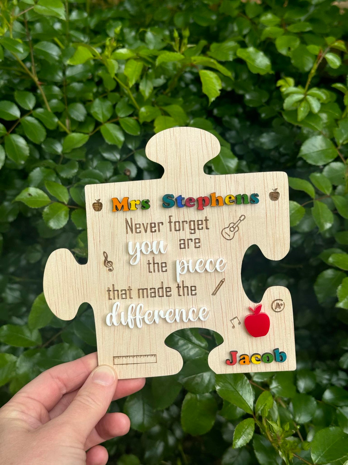 Teacher thank you puzzle