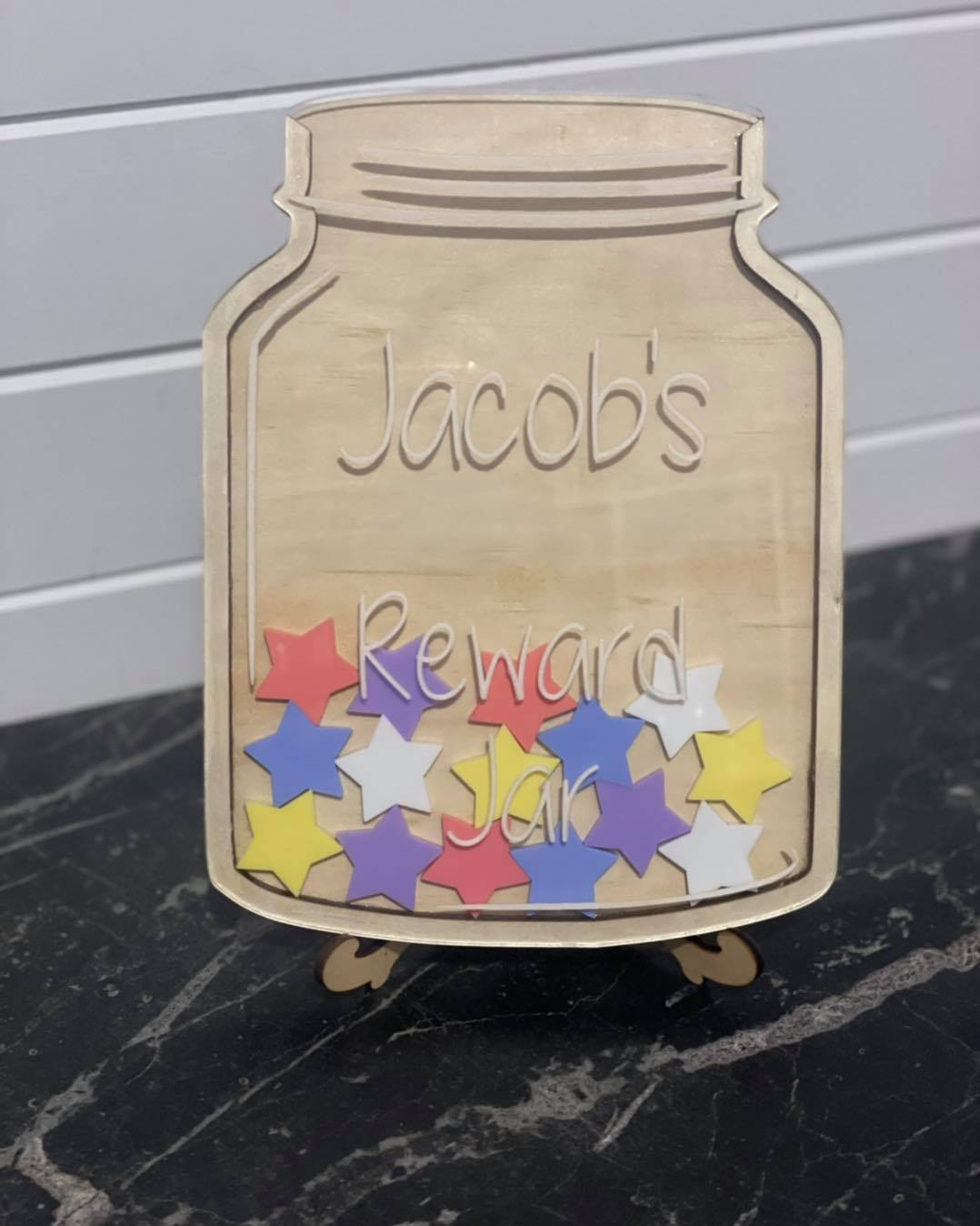 Reward Jar With Acrylic Stars